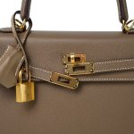 Kelly Sellier 25 Etoupe Epsom Gold Plated D Stamp - Image 7