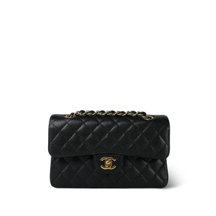Black Caviar Quilted Classic Flap Small GHW