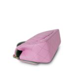 23P Light Pink/Light Green Lambskin Quilted Mini Top Handle Light Gold Hardware - Image 9