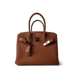 Birkin 30 Gold Veau Togo Gold Plated U Stamp - Image 11