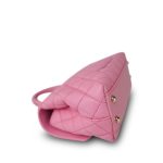 23A Light Pink Caviar Quilted Coco Chain Handle Small LGHW - Image 14