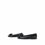 24P Black Lambskin Camellia CC Patent Cap Toe Ballerina Flats Size 36.5 - Image 3