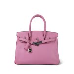 Birkin 30 Bi Color Bubblegum Chèvre Pink Palladium Plated P Square Stamp - Image 8