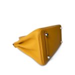Birkin 25 Jaune Ambre Togo Palladium Plated Z Stamp - Image 12