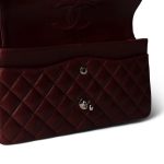 Burgundy Caviar Quilted Classic Flap Medium SHW - Image 11