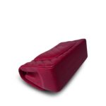 18B Raspberry Caviar Chevron Quilted Mini Rectangular Flap Light Gold Hardware - Image 15