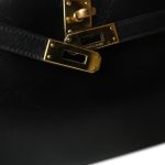 Mini Kelly Sellier Black Box Calfskin Gold Plated (Q) Stamp - Image 3