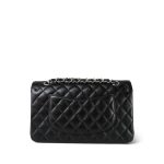 Black Caviar Quilted Classic Flap Medium Silver Hardware - Image 3