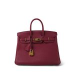 Birkin 25 Rouge Grenat Togo Gold Plated X Stamp