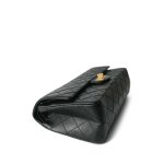 Black Crumpled Calfskin Quilted Reissue 2.55 Aged Gold Hardware 225 - Image 5