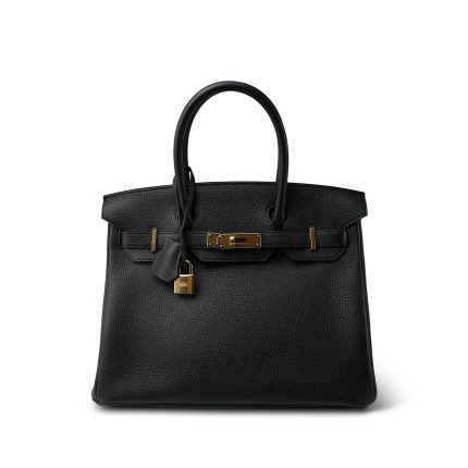 Birkin 30 Black Togo Gold Plated A Stamp