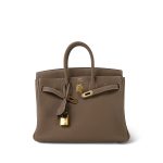Birkin 25 Etoupe Togo Gold Plated D Stamp - Image 4