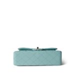 19C Tiffany Blue Caviar Quilted Classic Flap Small Light Gold Hardware - Image 6