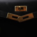 Kelly 28 Sellier Black Box Calfskin Gold Plated A Square Stamp - Image 8