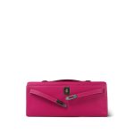 Kelly Cut Clutch Rose Tyrien Epsom Palladium Plated Q Square Stamp - Image 13