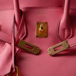 Birkin 25 Rose Azalee Swift Gold Plated A Stamp - Image 13