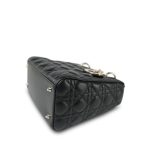 Black Lambskin Cannage Lady Dior Medium - Image 9