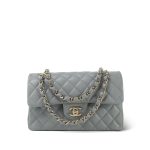 20C Grey Caviar Quilted Classic Flap Small LGHW - Image 11