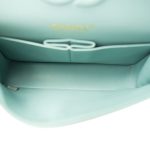 20C Tiffany Blue Caviar Quilted Classic Flap Small Light Gold Hardware - Image 14