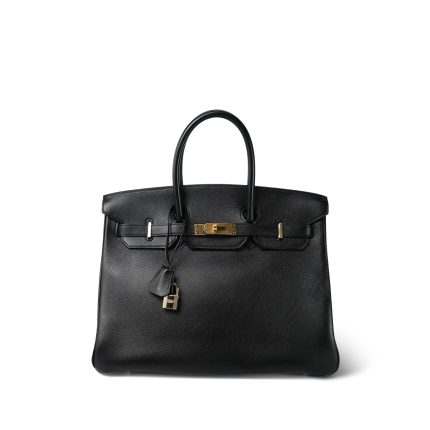 Birkin 35 Noir Gulliver Gold Plated [B] Stamp