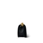 Black Caviar Chevron Quilted Boy Bag Small Aged Gold Hardware - Image 8