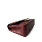 Burgundy / Wine Lambskin Quilted Classic Flap Medium Gold Hardware - Image 8