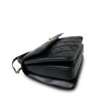 Black Lambskin Quilted Trendy CC Flap Small Light Gold Hardware - Image 7