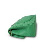 21P Green Caviar Quilted Classic Flap Small Light Gold Hardware - Image 16