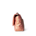 21P Iridescent Pink/Gold Lambskin Quilted 19 Flap Small Mixed Hardware - Image 3