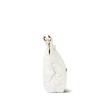 22S White Calfskin Quilted 22 Medium Hobo Bag Black/Aged Gold Hardware - Image 13