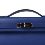 Kelly Cut Clutch Bleu Saphir Swift Palladium Plated A Stamp - Image 3