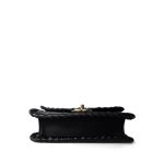 Black Calfskin Braided My Own Frame Flap Bag Aged GHW - Image 6