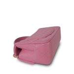 Light Pink Lambskin Quilted Mini Top Handle Light Gold Hardware - Image 11