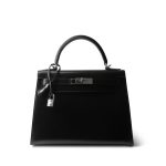 SOLD Kelly Sellier 28 Black Box Calfskin Palladium Plated [G] Stamp - Image 3