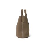 In The Loop 18 Etoupe Taurillon Clemence/Swift Gold Plated B Stamp - Image 4