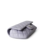 21K Lilac Caviar Quilted Classic Sunglasses Case with Chain SHW - Image 14