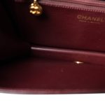 Black Lambskin Quilted Full Flap Bag Gold Hardware - Image 9