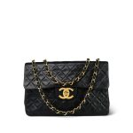 Black Lambskin Quilted Jumbo XL Single Flap GHW - Image 12