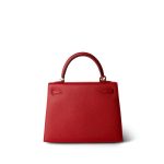 Kelly Sellier 25 Rouge Casaque Epsom Gold Plated T Stamp - Image 9