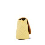 21P Yellow Lambskin Quilted Cocovado Flap Bag Mixed Fibers Chain LGHW - Image 4