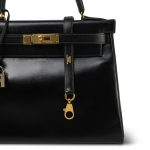 Kelly 28 Black Box Calfskin Gold Plated U Circle Stamp - Image 4