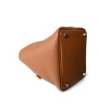 Picotin 18 Lock Gold Taurillon Clemence Gold Plated B Stamp - Image 9