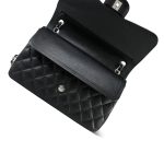Black Caviar Quilted Jumbo Classic Flap Silver Hardware - Image 11