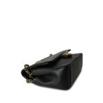 Black Lambskin Quilted A Real Catch Flap Aged Gold Hardware - Image 5
