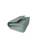 22C Green Caviar Quilted Classic Flap Medium Light Gold Hardware - Image 7