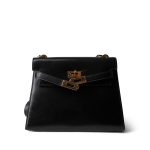 Mini Kelly Sellier Black Box Calfskin Gold Plated (Q) Stamp - Image 16