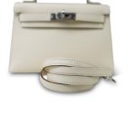 Mini Kelly Sellier Nata Epsom Palladium Plated B Stamp - Image 4