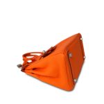 Birkin 25 Orange Minium Togo Palladium Plated B Stamp - Image 15