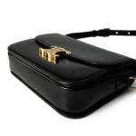 Celine Triomph Black Shiny Calfskin Bag Medium - Image 8