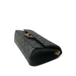 Black Crumpled Calfskin Quilted Reissue 2.55 Aged Gold Hardware 225 - Image 6